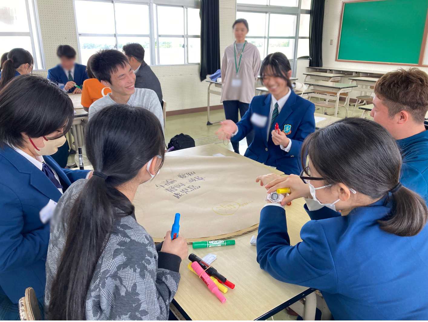 与論高等学校「高校生との交流ボランティア」 写真